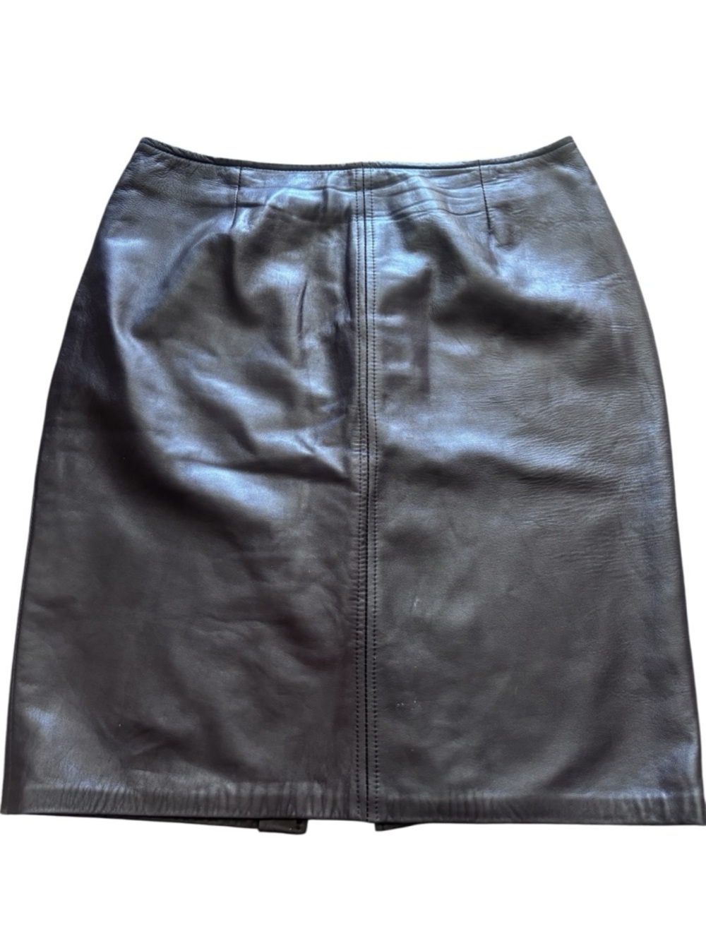 Danier Black Leather Mini Skirt Genuine Leather High Waisted Classic Size 12